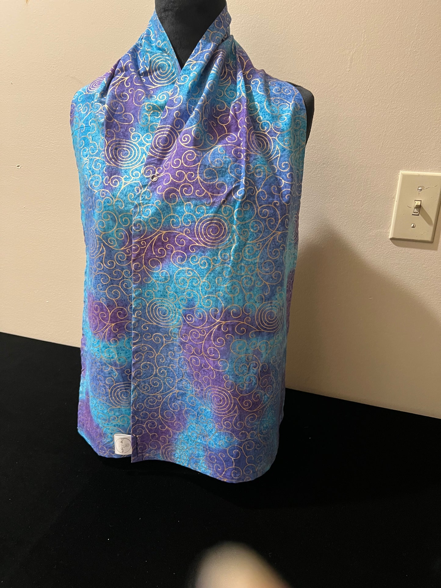 Machine washable scarf-like Turquoise fabric