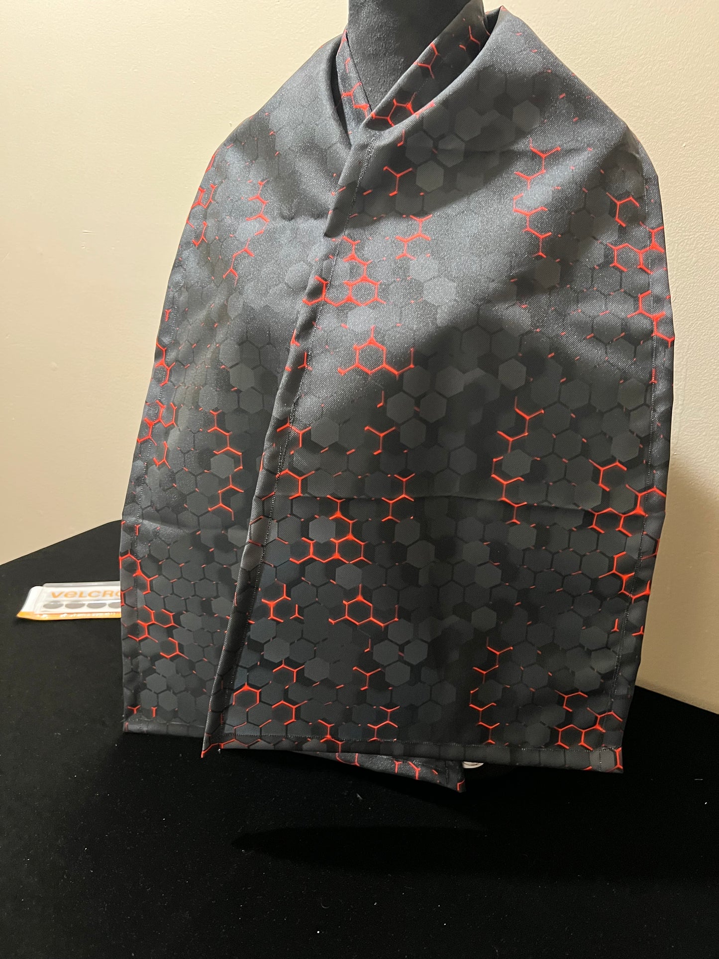 Scarf - like bib No wash fabric Hexagon style PUL - USA Made (GAMER BIB)