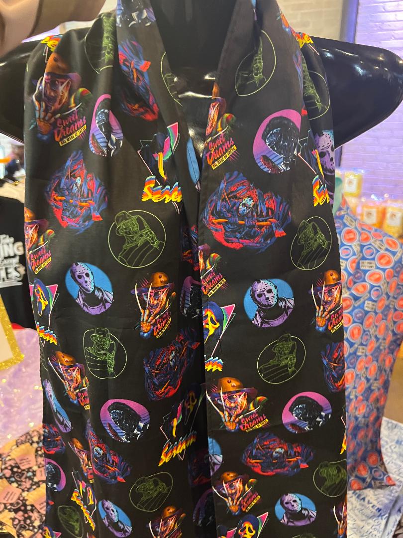 Custom Machine washable scarf-like HALLOWEEN HORROR MOVIES JASON FREDDY CHUCKY FABRIC