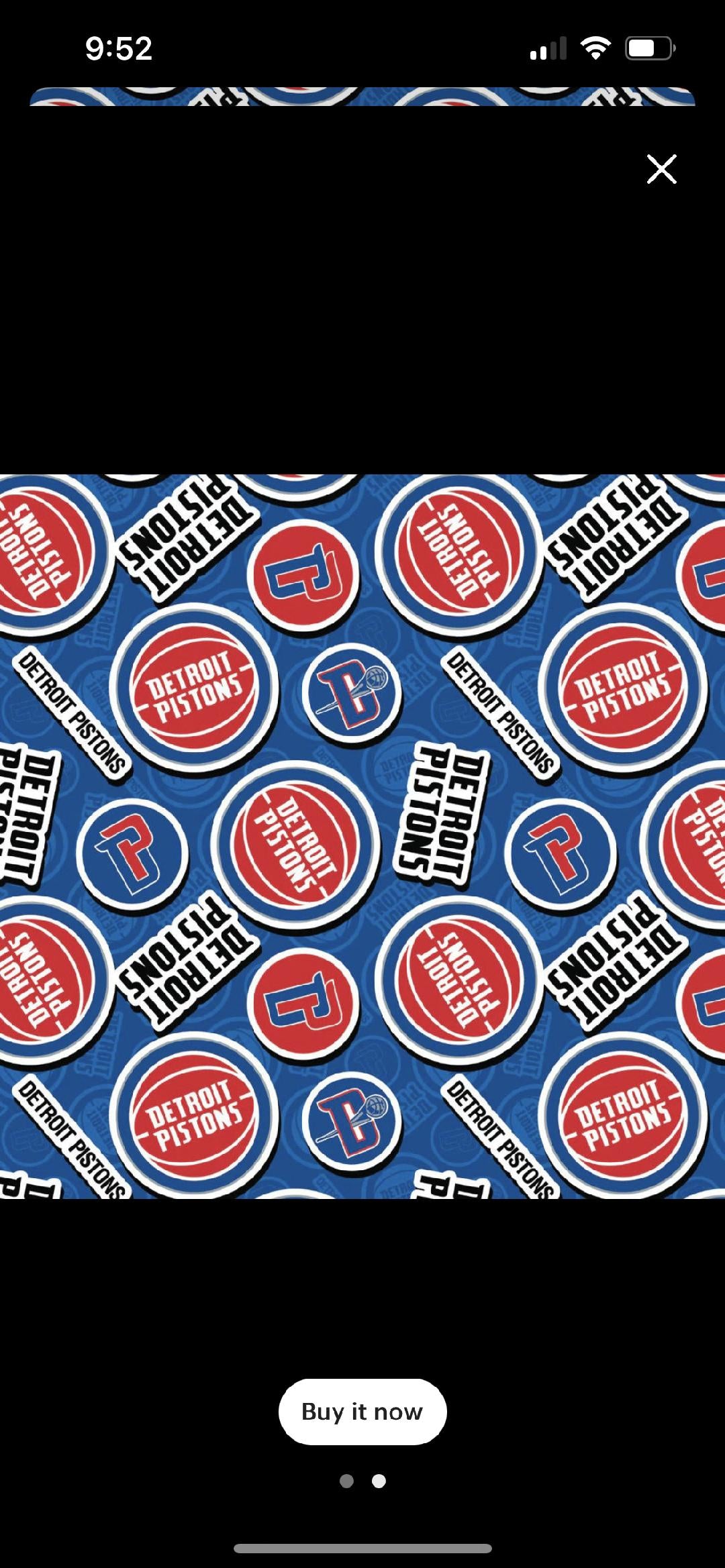 Custom, team pride Detroit Pistons basketball fabric!