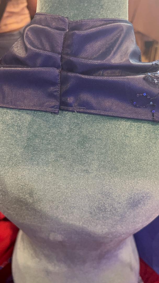 Custom Machine washable scarf-like Blue Lace Fabric